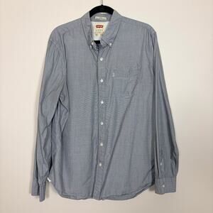 Levi's Button-Down Shirt Men's XL Blue Slim Fit 100% Cotton